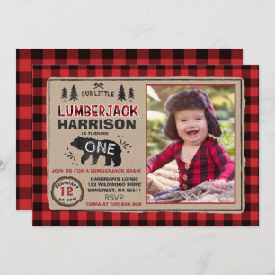 Lumberjack Birthday Invitation Lumberjack Party