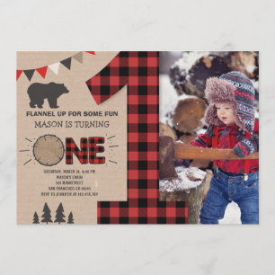 Lumberjack Birthday Invitation Woodland Birthday