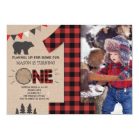 Lumberjack Birthday Invitation Woodland Birthday