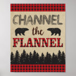 Lumberjack Birthday Party Sign Channel The Flannel at Zazzle