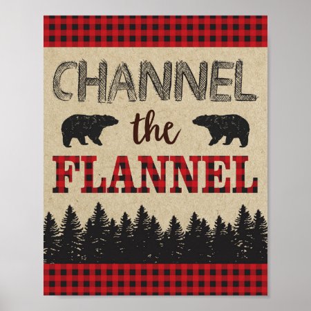 Lumberjack Birthday Party Sign Channel The Flannel