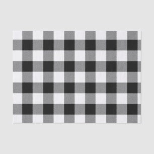 Lumberjack Black White Buffalo Plaid Tissue Paper