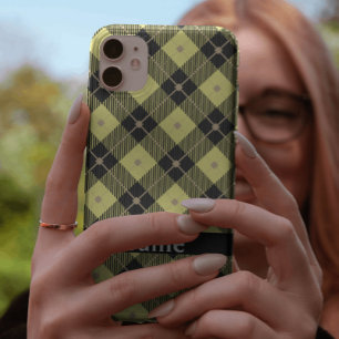 Lumberjack Black & Yellow Plaid  iPhone 13 Pro Max Case