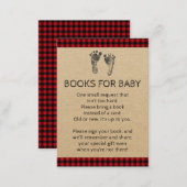 Lumberjack Bring A Book Baby Shower Cards (Front/Back)