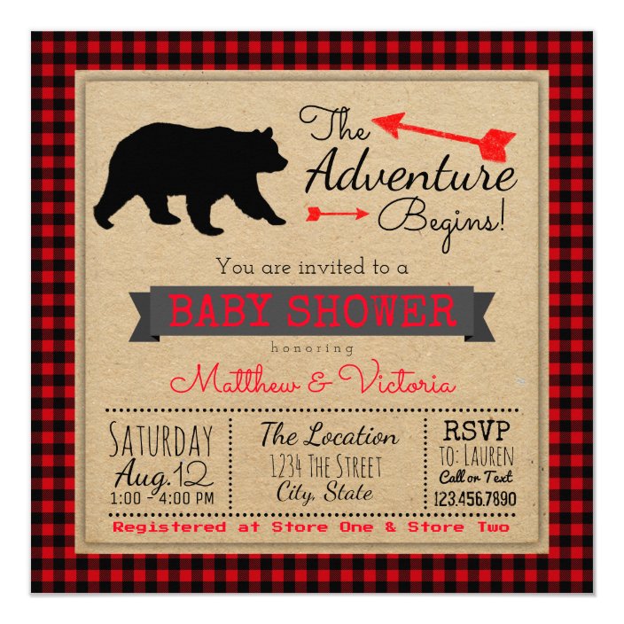 lumberjack bear baby shower