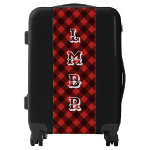 Lumberjack buffalo plaid carry on luggage suitcase