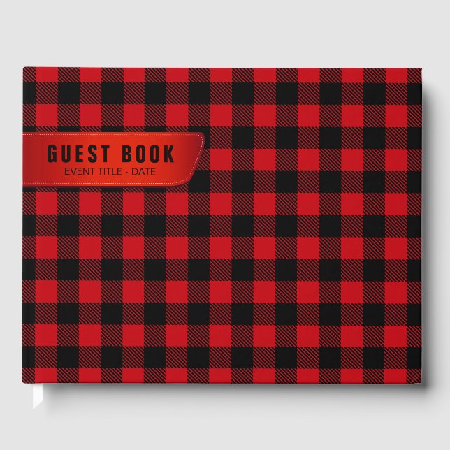 Lumberjack Buffalo Plaid Guest Book (Front)
