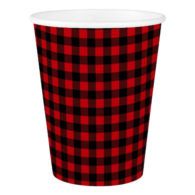 Lumberjack Buffalo Plaid Paper Cup (Front)