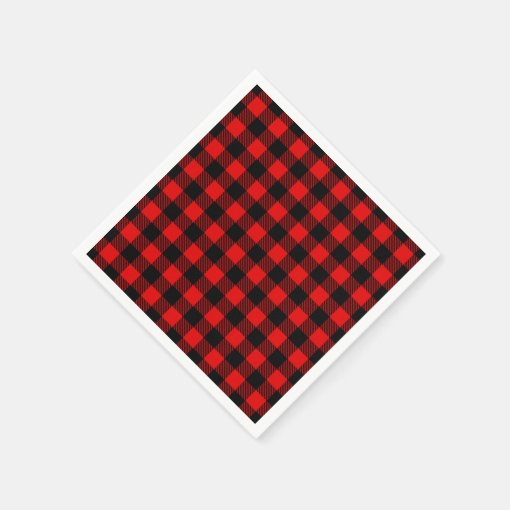 Lumberjack Buffalo Plaid Paper Napkins | Zazzle