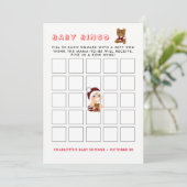Lumberjack Cute Baby Shower Baby Bingo Cards | Zazzle