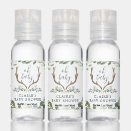 Lumberjack Deer Antler Baby Shower Hand Sanitizer