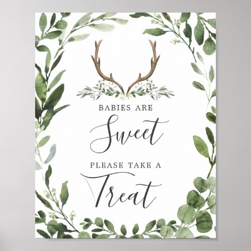 Lumberjack Deer Baby Shower Babies Are Sweet Sign