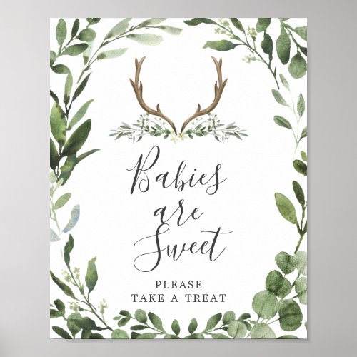 Lumberjack Deer Baby Shower Babies Are Sweet Sign