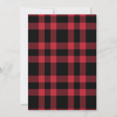 Lumberjack Flannel Baby Shower Thank You Card (Back)