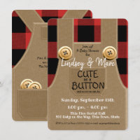 Lumberjack Flannel Cute as a Button Baby Shower