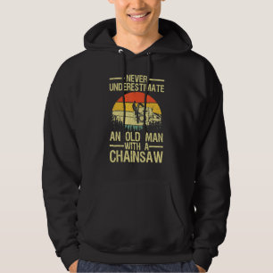 Lumberjack For Men Dad Logger Arborist Chainsaw Hoodie
