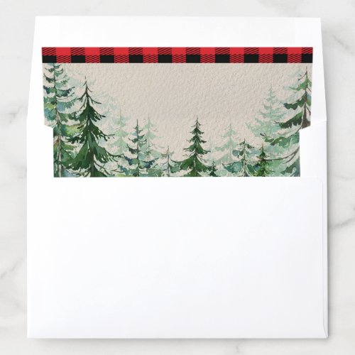 Lumberjack forest Watercolor Envelope Liners