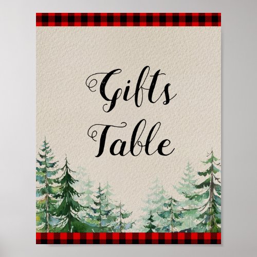 Lumberjack Gifts Table Sign