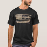 Lumberjack Logger Lumber USA Flag Chainsaw  T-Shirt