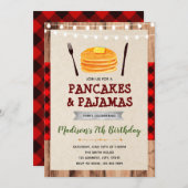 Lumberjack pancake theme invitation (Front/Back)