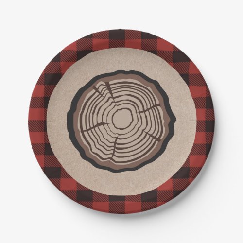 Lumberjack Paper Plate Stump Design