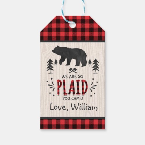 Lumberjack Party Favor Thank You Tag