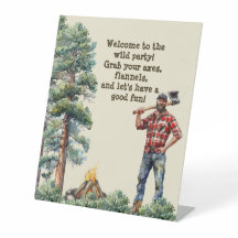 Lumberjack Party Themed Welcome Sign