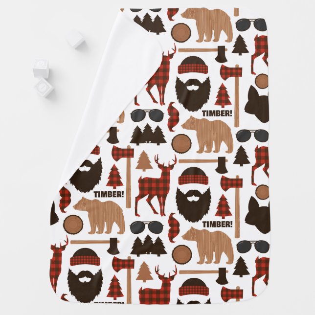 Lumberjack Pattern Baby Blanket (In Situ)