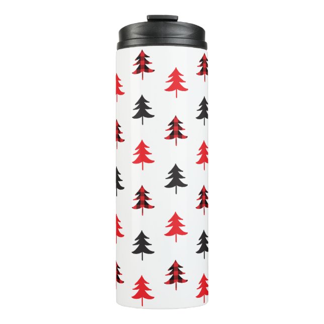Lumberjack Pattern Cute Christmas Pattern Thermal Tumbler (Front)
