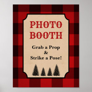Lumberjack Photo Booth Sign Grab a Prop