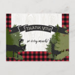 Lumberjack Plaid Baby Boy Postcard Thank You Notes