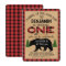 Lumberjack Plaid Bear Birthday Invitation
