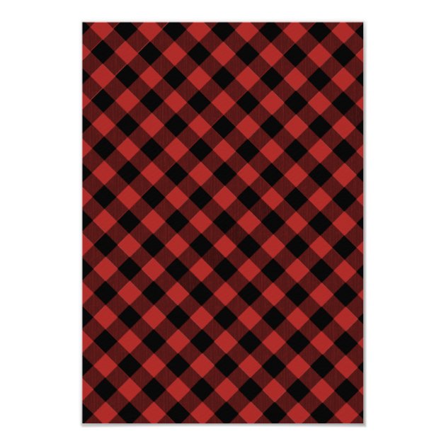 Lumberjack Plaid Canoe + Arrows Wedding Reception Card