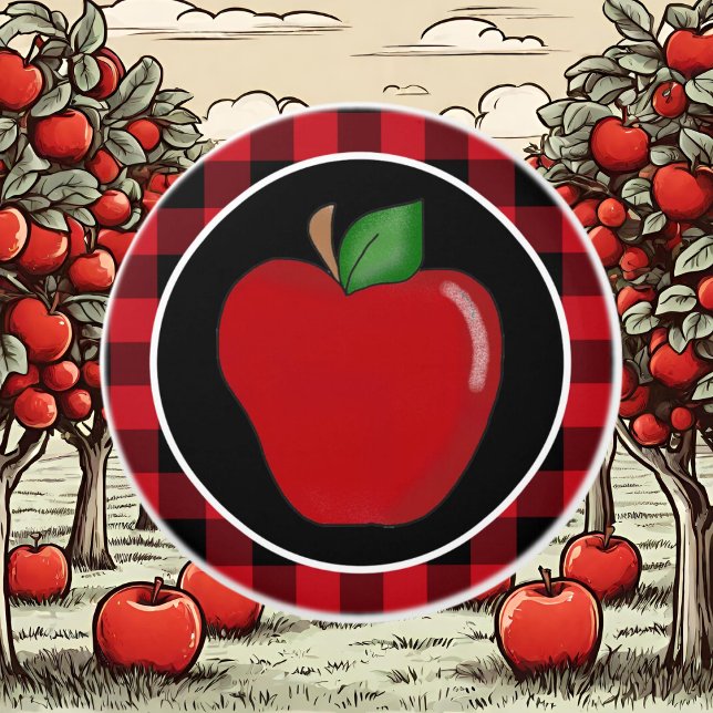 Lumberjack plaid Country kitchen apple Ceramic Knob (Creator Uploaded)