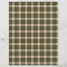 Lumberjack Plaid Green Brown Beige Craft Paper