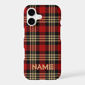 Lumberjack Plaid Pattern Custom Name Case-Mate iPh iPhone 17 Case