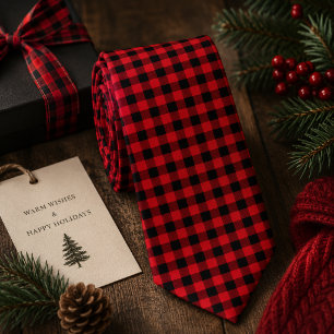 Lumberjack Plaid Seamless Pattern Neck Tie