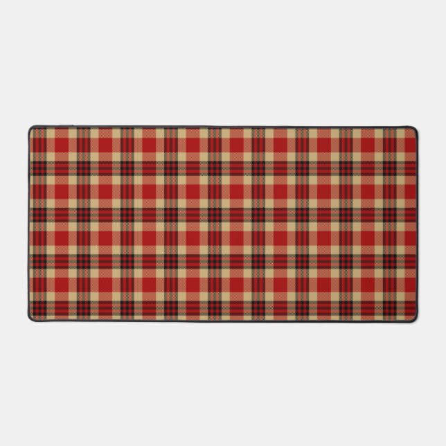 Lumberjack Plaid Tartan Pattern Desk Mat (Front)