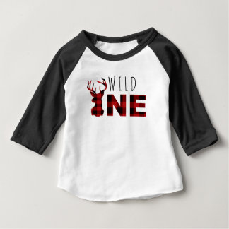 Lumberjack Plaid Wild One | First Birthday Baby T-Shirt