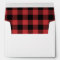 Lumberjack Red Plaid Black Red Rustic Envelope