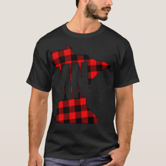 Lumberjack Red Plaid (Buffalo Plaid) Minnesota MN T-Shirt