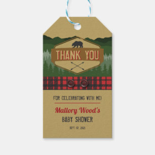 Lumberjack Rustic Woodland Baby Shower Favor Tags