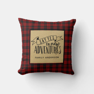 Lumberjack Say Yes To New Adventures Personalized Throw Pillow