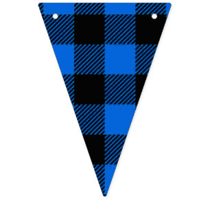 Lumberjack Style - blue fabric + your ideas Bunting Flags