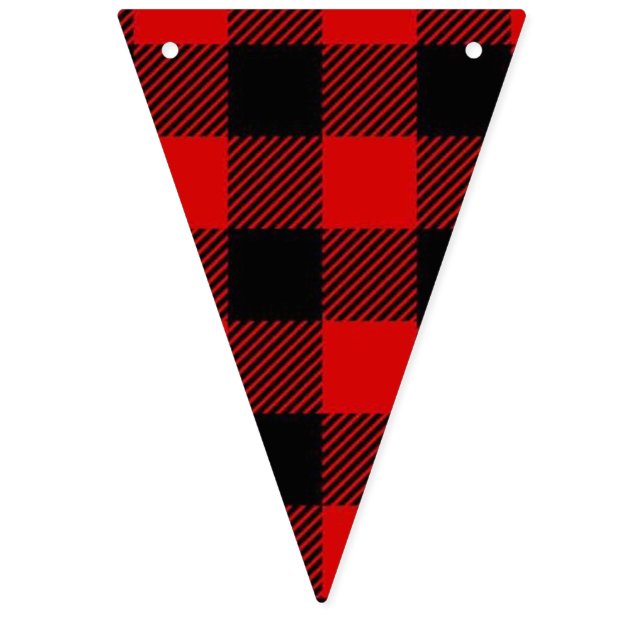 Lumberjack Style - red fabric + your ideas Bunting Flags (First Flag)