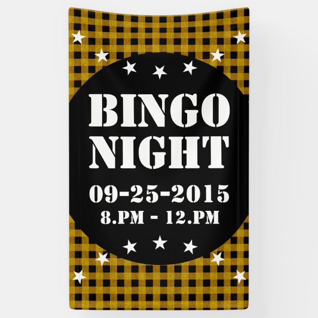 Lumberjack Style - yellow fabric + your ideas Banner (Vertical)