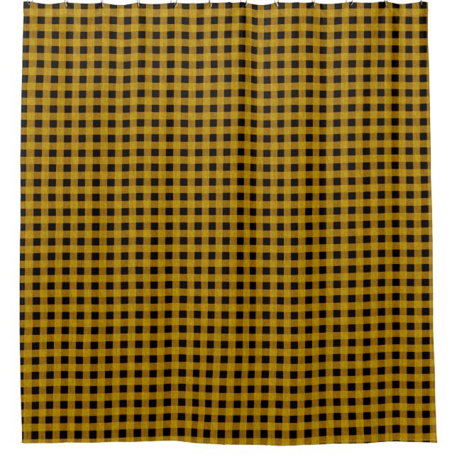 Lumberjack Style - yellow fabric + your ideas Shower Curtain (Front)