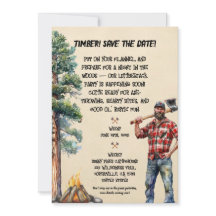 Lumberjack Themed Party Invitation