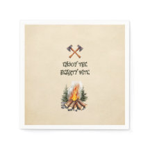 Lumberjack Themed Party Paper Plates, Rustic Meal 