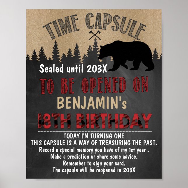 Lumberjack Time Capsule Sign/Poster Poster (Front)